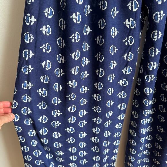 Indigo Print Wide-leg Summer Pants - Picture 4 of 5